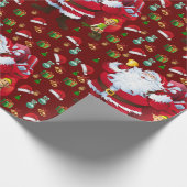 Kerst Inpakpapier Kerstman (Hoek)