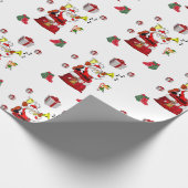 Kerst Inpakpapier Kerstman (Hoek)