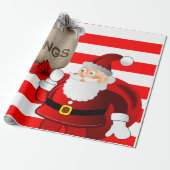 Kerst Inpakpapier Kerstman (Uitgerold)