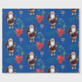 Kerst Inpakpapier Kerstman (Vlak)