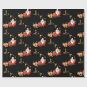 Kerst Inpakpapier Kerstman (Vlak)