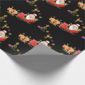 Kerst Inpakpapier Kerstman (Hoek)