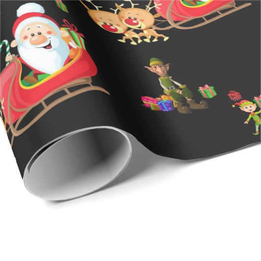 Kerst Inpakpapier Kerstman (Rol Hoek)