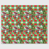 Kerst Inpakpapier Kerstman (Vlak)