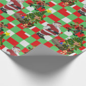 Kerst Inpakpapier Kerstman (Hoek)
