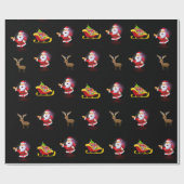 Kerst Inpakpapier Kerstman (Vlak)