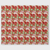 Kerst Inpakpapier Kerstman (Vlak)