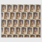 Kerst Inpakpapier Kerstman (Vlak)