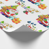 Kerst Inpakpapier Kerstman (Hoek)