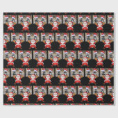 Kerst Inpakpapier Kerstman (Vlak)