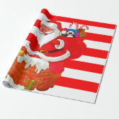 Kerst Inpakpapier Kerstman (Uitgerold)