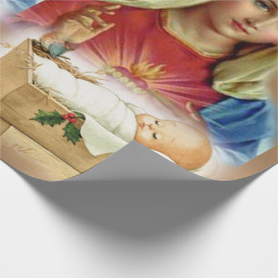 Kerst inpakpapier Mary Baby Jesus