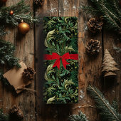 Kerst inpakpapier met donkergroene wervelingen