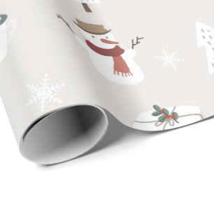 Kerst Inpakpapier met Eiffeltoren Parijs Frankrijk