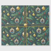 Kerst inpakpapier met foto en tekst (Vlak)