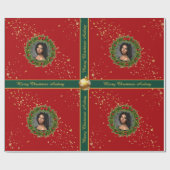 Kerst inpakpapier met foto en tekst (Vlak)