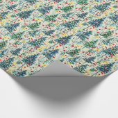 Kerst inpakpapier met kerstbomen (Hoek)