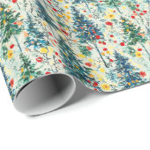 Kerst inpakpapier met kerstbomen (Rol Hoek)