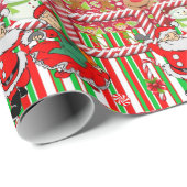 Kerst inpakpapier Mrs Claus Santa (Rol Hoek)