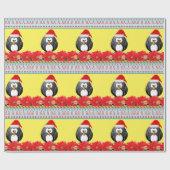 Kerst Inpakpapier Pinguïn (Vlak)