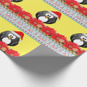 Kerst Inpakpapier Pinguïn (Hoek)