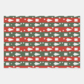 Kerst Inpakpapier Plat Vellen (Set van 3) (Voorkant)