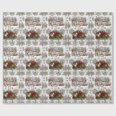 Kerst Inpakpapier Prettig Kerstfeest (Vlak)