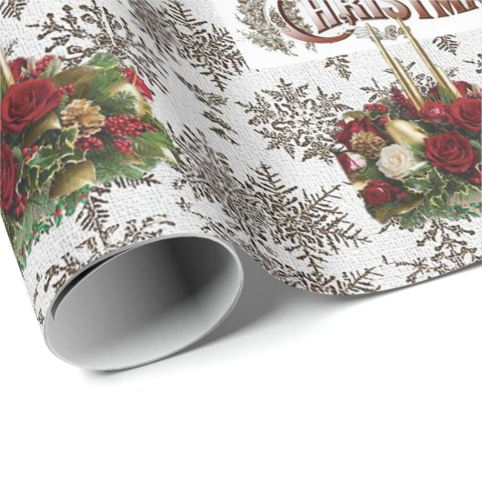 Kerst Inpakpapier Prettig Kerstfeest (Rol Hoek)