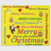 Kerst Inpakpapier Prettig Kerstfeest (Vlak)