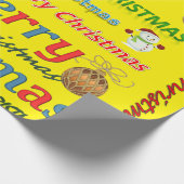 Kerst Inpakpapier Prettig Kerstfeest (Hoek)