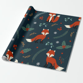 Kerst inpakpapier (Red Fox Theme)