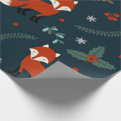 Kerst inpakpapier (Red Fox Theme) (Hoek)