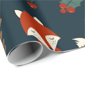 Kerst inpakpapier (Red Fox Theme) (Rol Hoek)