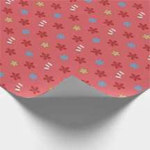 Kerst inpakpapier - Rode kleur