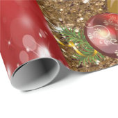 Kerst inpakpapier rode strik (Rol Hoek)