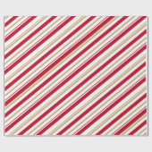 Kerst inpakpapier - rood, wit, goud (Vlak)