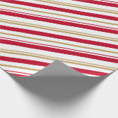 Kerst inpakpapier - rood, wit, goud (Hoek)