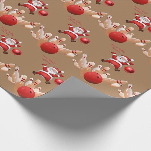 Kerst inpakpapier Santa, Bowling (Hoek)