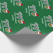 Kerst inpakpapier | Santa hoed tennisbal (Hoek)