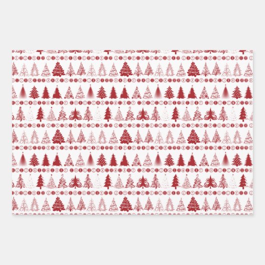 Kerst inpakpapier Set van 3 Design (Voorkant 3)