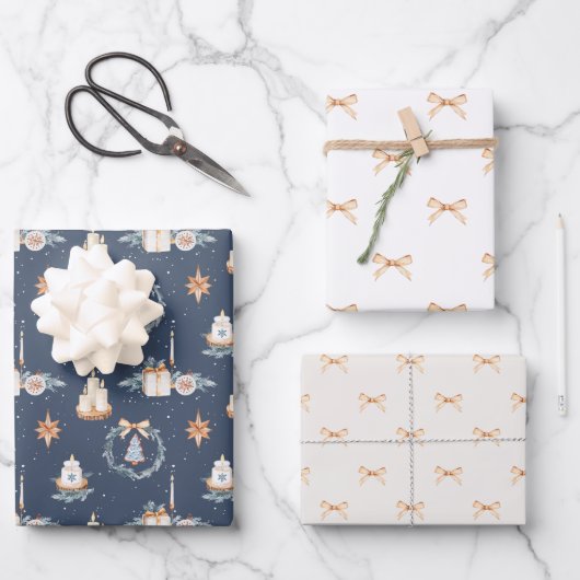Kerst inpakpapier set vel (Voorkant)