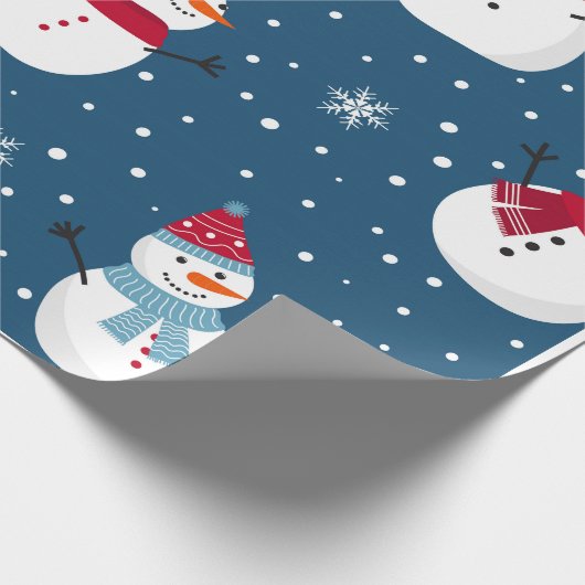 Kerst inpakpapier (Snowman Theme) (Hoek)