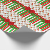 Kerst Inpakpapier Streep Kerstman (Hoek)