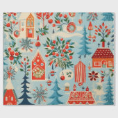 Kerst inpakpapier uit de jaren veertig (Vlak)