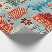 Kerst inpakpapier uit de jaren veertig (Hoek)