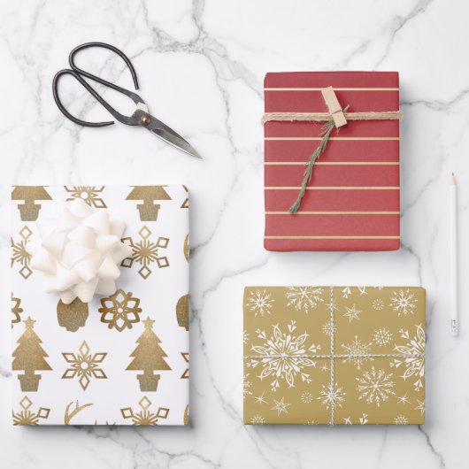 Kerst inpakpapier vellen-de klassiekers vel (Voorkant)