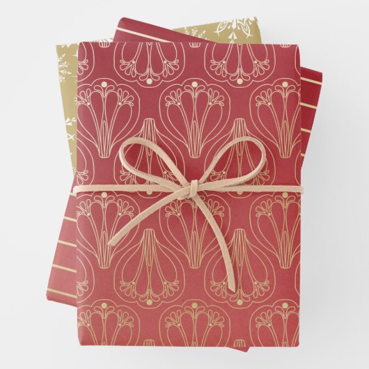 Kerst inpakpapier vellen-Victoriaans (In situ)