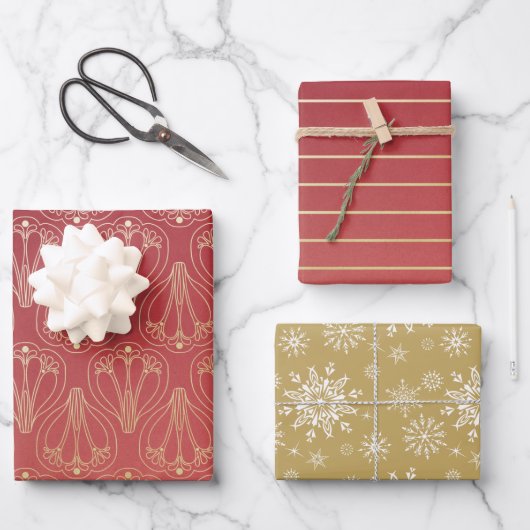 Kerst inpakpapier vellen-Victoriaans Vel (Voorkant)