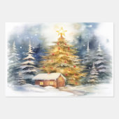 Kerst Inpakpapier Vlak Vel Set 4 (Voorkant)