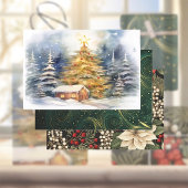 Kerst Inpakpapier Vlak Vel Set 4